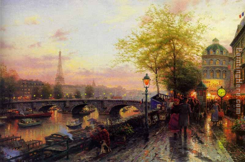 PARIS EIFFEL TOWER painting - Thomas Kinkade PARIS EIFFEL TOWER art painting